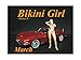 American Diorama March Bikini Calendar Girl Figure for 1/18 Scale Models
