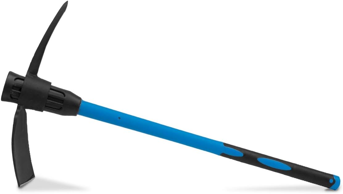 ECD Germany Pick Axe 7lb NonSlip Soft Grip Fiberglass Handle