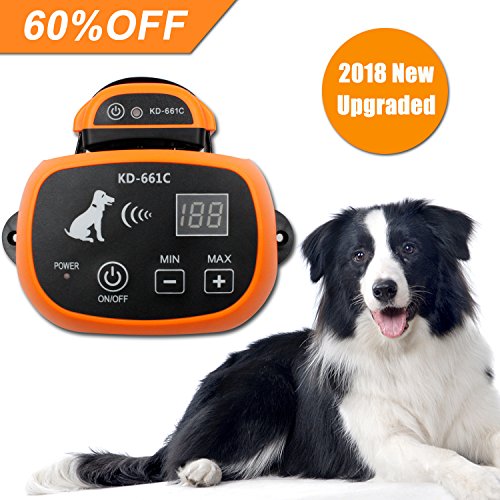 Depps Wireless Dog Containment System with Rechargeable Transmitter and Rechargeable Collar Receiver - Safe & Easy Install WiFi Radio Electric Dog Fence (One Dog System Orange)