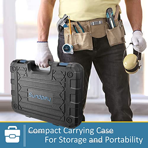 Sundpey 148 Piece Tool Case - Portable Complete Tool Box with Screwdriver and Pliers - Ideal Tool Kit for Daily Maintenance at Home or Garage - Blue