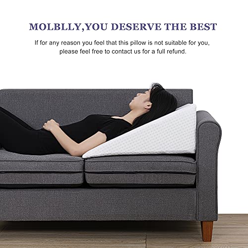 Bed Wedge Pillow Molblly Cooling Gel Memory Foam Sleeping Pillows