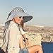 Women Sun Hat with Neck Flap Wide Brim | Ladies Outdoor Shade Hat for Summer, Hiking, Beach, Fishing, Travel, Gardening | UPF50+ Sun Protection - Grey