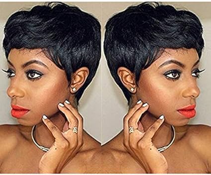 Yami 100 Remy Human Hair Bump Wigs Short Straight Black Wigs