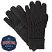 isotoner Women's Cable Knit Gloves with Touchscreen Palm Patches