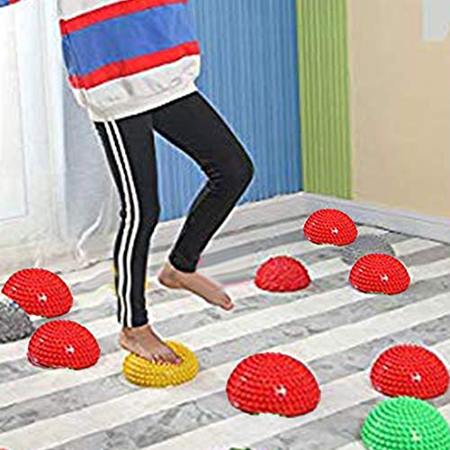 LeSharp Outdoor Toys, Kids Inflation Hemisphere Durian Foot Sole Muscle Stress Relief Massage Ball Toy - Red