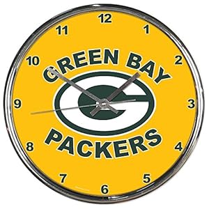 NFL Green Bay Packers Chrome Clock 51aZSh1eMdL
