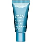 Clarins Total Eye Contour Gel | Cooling Eye Gel | Visibly Reduces Dark Circles and Puffiness | Refreshes, Hydrates and Soothes | Blend Of Natural Ingredients | All Skin Types | 0.6 Ounces