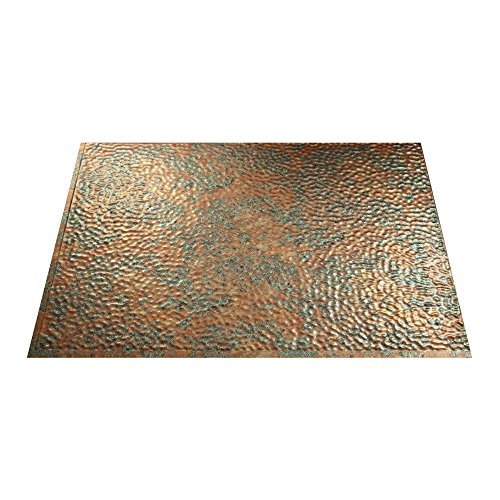 Fasade Easy Installation Hammered Copper Fantasy Backsplash Panel for Kitchen and Bathrooms (18" x 24" Panel)