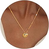 Chinovi Valentines Day Gifts Initial Necklace for Women - Dainty 18K Gold Plated Initial Necklace Tiny A-Z Pendant Necklace Cute Initial Letter Necklace Gold Jewelry Necklace for Women
