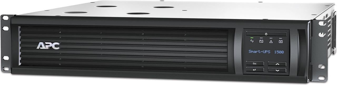 APC Smart-UPS, SMT1500RM2UC 2U Rack Back-UPS, 1440 VA Backup Battery Power Supply, 6 x NEMA 5-15R, SmartConnect Port, SmartSlot, AVR, LCD Screen Bundled with 16GB USB Storage