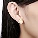 18K Gold Plated Stud Earrings Golden Zircon Twist Simulated Pearl for Women Jewelry