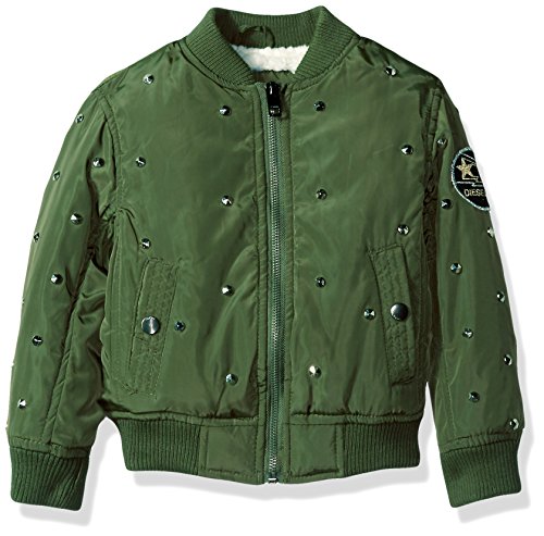 Diesel Little Girls' Outerwear Jacket (More Styles Available), Flight-DS98H-Military Green, 5/6