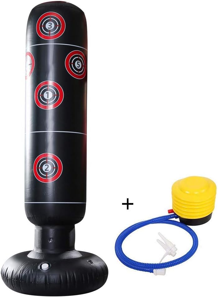 suonabeier Inflatable Punching Bags Boxing Pedestal Punching Bag,Freestanding Fitness Punching Bag Reflex Punching Bag for Adults,Kids