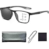 Photochromic Multifocal Reading Glasses - Sports Ultra-Light Anti-Blue Light Glasses for Men
