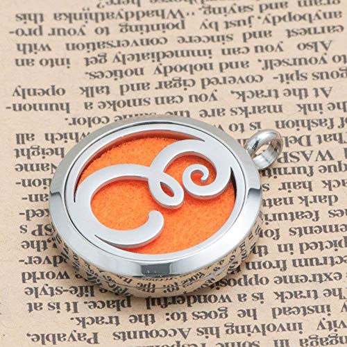 CLY Jewelry Aromatherapy Essential Oil Diffuser Necklace Locket Pendant Personalized Initial Name Necklace Letter E with Refill Pads Ideal Gift for Women Men Girl Mom Grandma Daughter Sister Wife