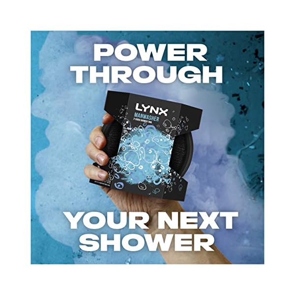 Lynx-2-Sided-Shower-Tool-with-2-Scrubbing-Options-Manwasher-Shower-Sponge-For-a-Better-Clean Lynx 2-Sided Shower Tool 1 piece