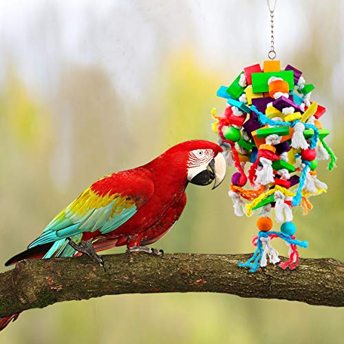 AK KYC Parrot Chewing Toys Extra Large Wooden Blocks Nibbling Keeps