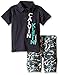 Calvin Klein Little Boys' 2 Piece Set- Polo with Cargo Short,Gray,3t
