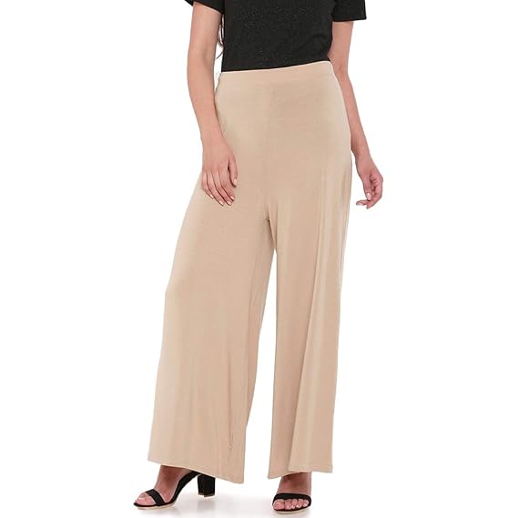 Buy GO COLORS Women's Flared Palazzo Pants at Amazon.in