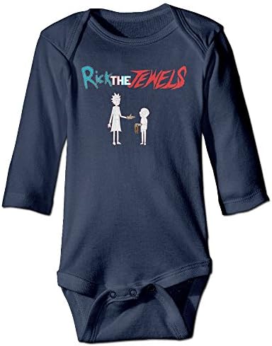 Run The Jewels Ricky And Morty Baby Bodysuits Jumpsuit Onesies Navy