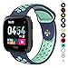 Compatible for Fitbit Versa | Soft Silicone Replacement Sport Band for New Fitbit Versa Smart Watch (Blue/Teal, Small)