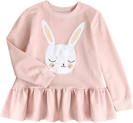 Amazon Co Jp ドレス Mangjiu ワンピース ウサギ 可愛い ガール 子供服 赤ちゃん 日常 快適 通学 ピンク 100 Diy 工具 ガーデン