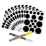 Chalkboard Labels Circles,162 Premium Reusable Chalkboard Stickers with Two Pieces 3MM Chalk Marker for Jars, Parties,Craft Rooms, Weddings and Organize Your Home and Kitchen