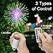 BizoeRade Hanging String Lights, 2pack DIY Firework String Light, 200 LED 8 Mode Dimmable Hanging String Light, Battery Operated with Remote Control for Ceiling, Party Decoration, Outdoor Dinner