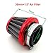 TC-Motor 38mm Red Filter For 50cc 90cc 110cc 125cc Pit Pro Dirt Bike ATV Quad & GY6 50cc QMB139 Engine Moped Scooter