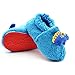 Delebao Baby Boys Girls Non Slip Rubber Sole Cartoon Plush Slippers Crib Shoes (18-24 Months, Blue Dinosaur)