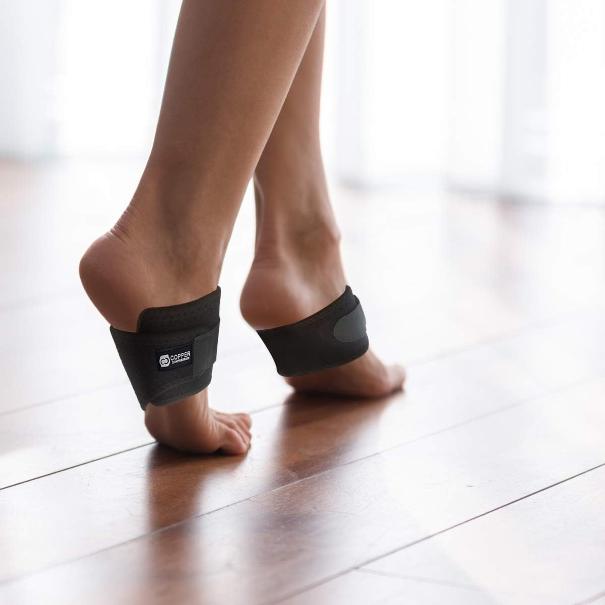 Copper Compression Adjustable Padded Arch Support - 2 Plantar Fasciitis Sleeves. Guaranteed Highest Copper Arch Supports. Planter Fasciitis Support Braces Foot Care Feet (Adjustable Padded Support): Health & Personal Care