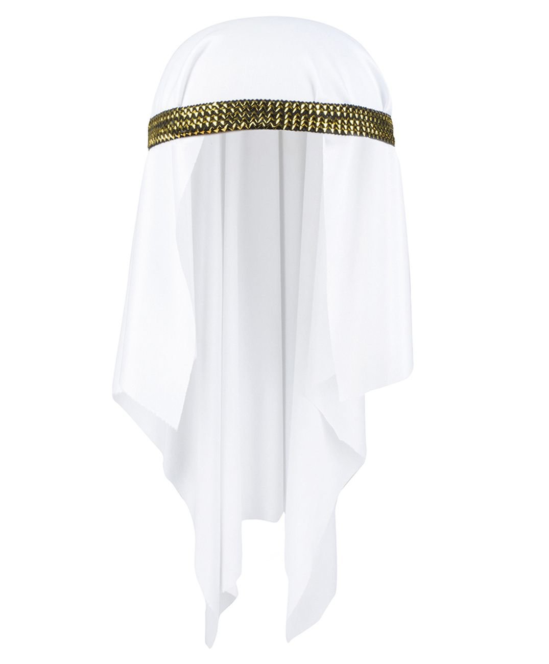 Boland 04273 - Sheikh Abdullah hat, headgear with veil, Arabic, millionaire, cap, costume, carnival, theme party, white.