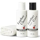 Apple Brand Leather Cleaner & Conditioner Kit - For Use On Leather Purses, Handbags, Shoes, Boots & Accessories - Safe On All