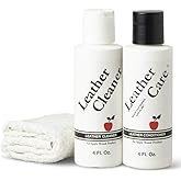 Apple Brand Leather Cleaner & Conditioner Kit - for Use On Leather Purses, Handbags, Shoes, Boots & Accessories - Safe On Colored and Natural Leather