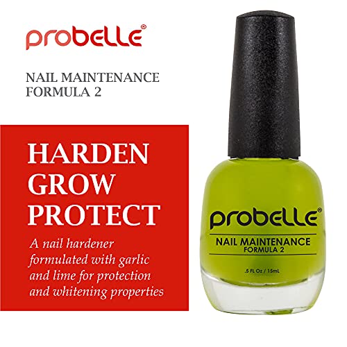 Probelle Formula 2 Nail Maintenance with Garlic and Lime, Nail Hardener