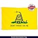Dont Tread On Me Flag 3 x 5' ft | Gadsden Tea Party Flag | Nylon Embroidered Snake | Quadruple Stitched Fly End | 100% Guarantee | Brass Grommets for Easy Display | Premium Quality