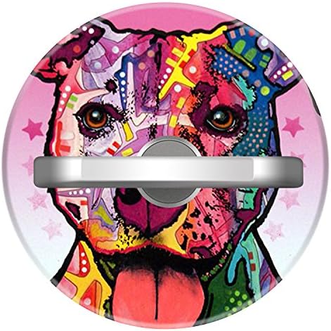 Cell Phone Holder, Finger Ring Stand Grip Customized Pop Mount Holder Anti-Drop for iPhone 7 Plus / 7 / 7S / 6 Plus / 6 /6 S, Samsung Galaxy and All Smartphones and Tablets - Pink Love And A Dog