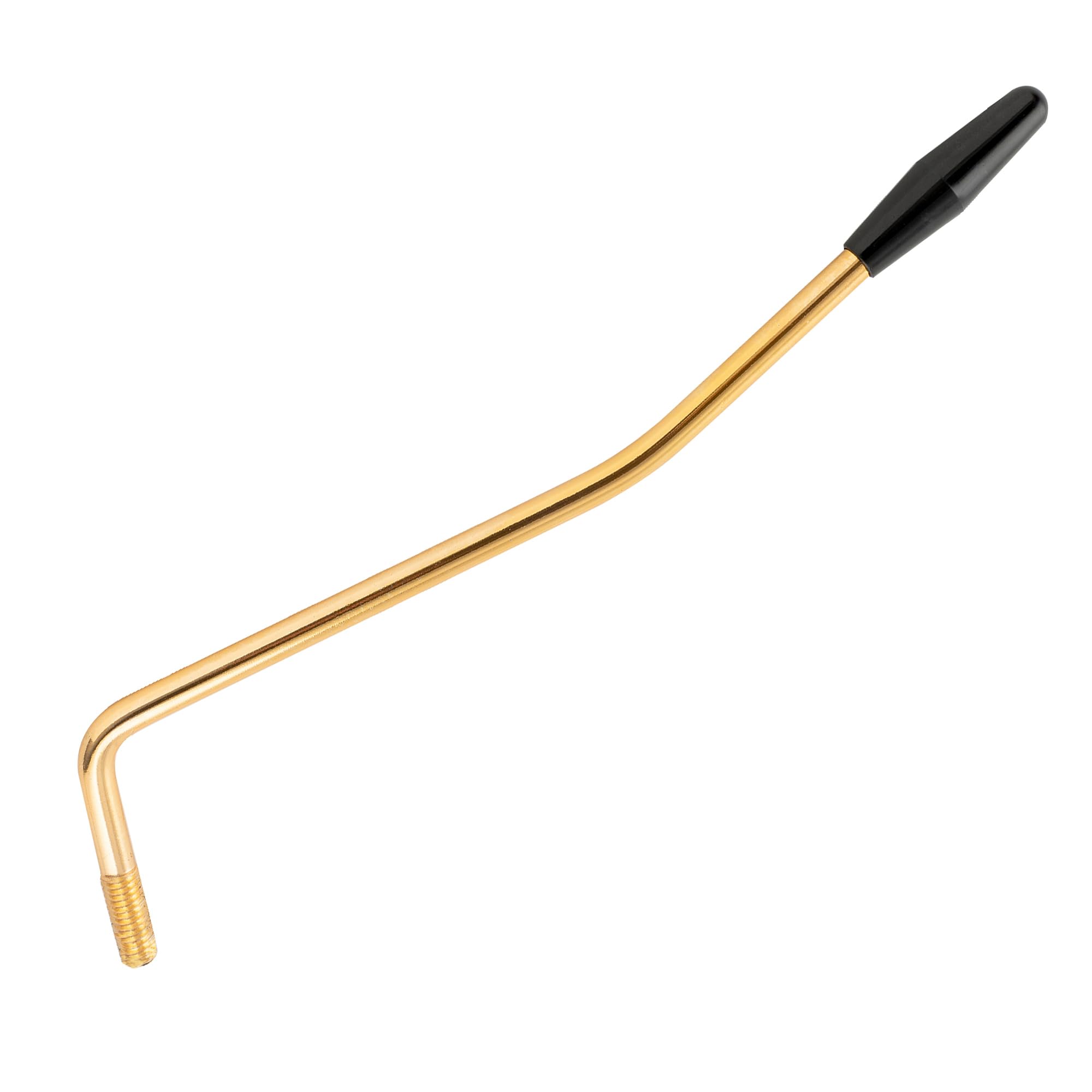 Musiclily 6mm Thread Tremolo Arm Whammy Bar for Import Squier Strat Style Electric Guitar,Gold with Black Tip