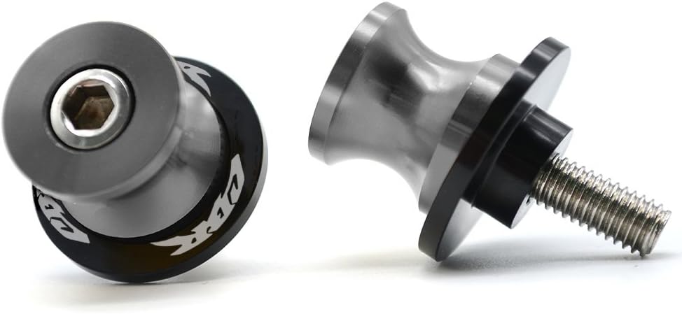 2pcs 8MM M8 x1.5 Motorcycle Swing arm Sliders Spools For Honda CBR150 CBR100f CBR1000rr CBR1100xx CBR125 CBR250 CBR400rr CBR400f CBR450sr CBR600rr CBR600f CBR900rr CBR954rr (Gray)