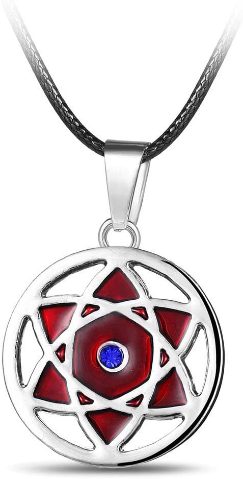 Naruto Uchiha Sasuke Cosplay Sharingan Shape Necklace Pendant