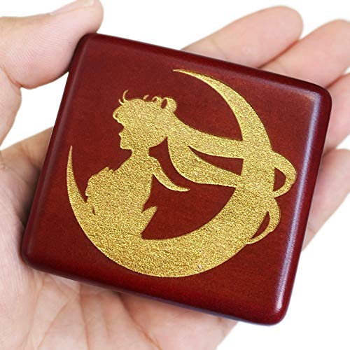 Music Box Vintage Wood Carved Mechanism Musical Box Wind Up Music Box Gift for Christmas,Birthday,Valentine's Day,Best Gift for Kids,Friends,Melody(Sailor Moon)