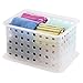 InterDesign Closet Storage Organizer Basket for Scarves, Socks, Belts, Clutch Purses - Frost