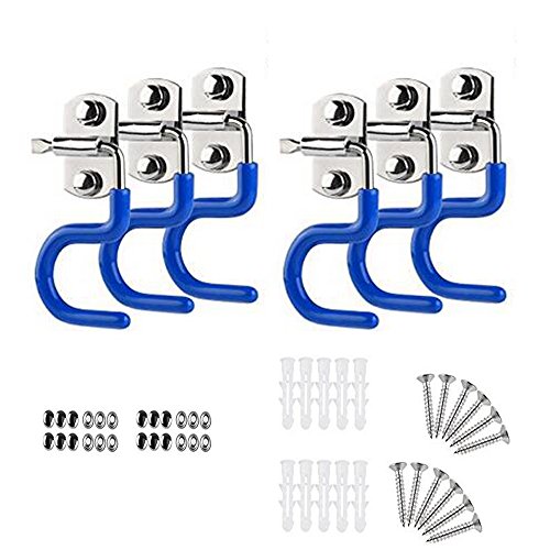 ASIBT 6 Pcs Broom Mop Holder 304 Stainless Steel S-Type for Cleaning Tools Organizer - Thumbnail 7