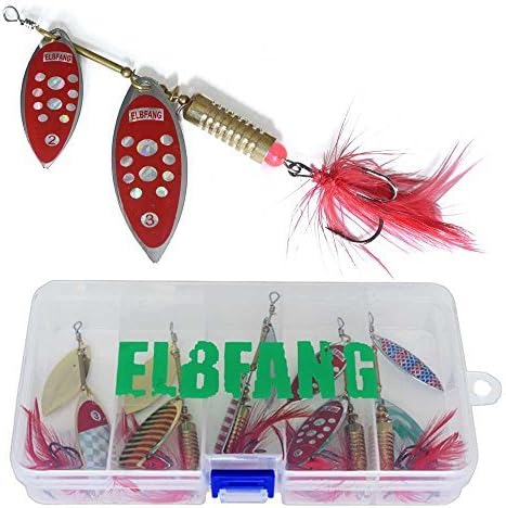 Pike spinner set box for fishing bass and perch