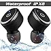 IPX8 Waterproof Bluetooth Earbuds - XIKER 5H Playtime Bluetooth Headphone Deep Bass Stereo Sound Wireless Earbuds - True Mini Twins Stereo V4.2 Bluetooth  Headsets With Mic for iPhone, Android - Black