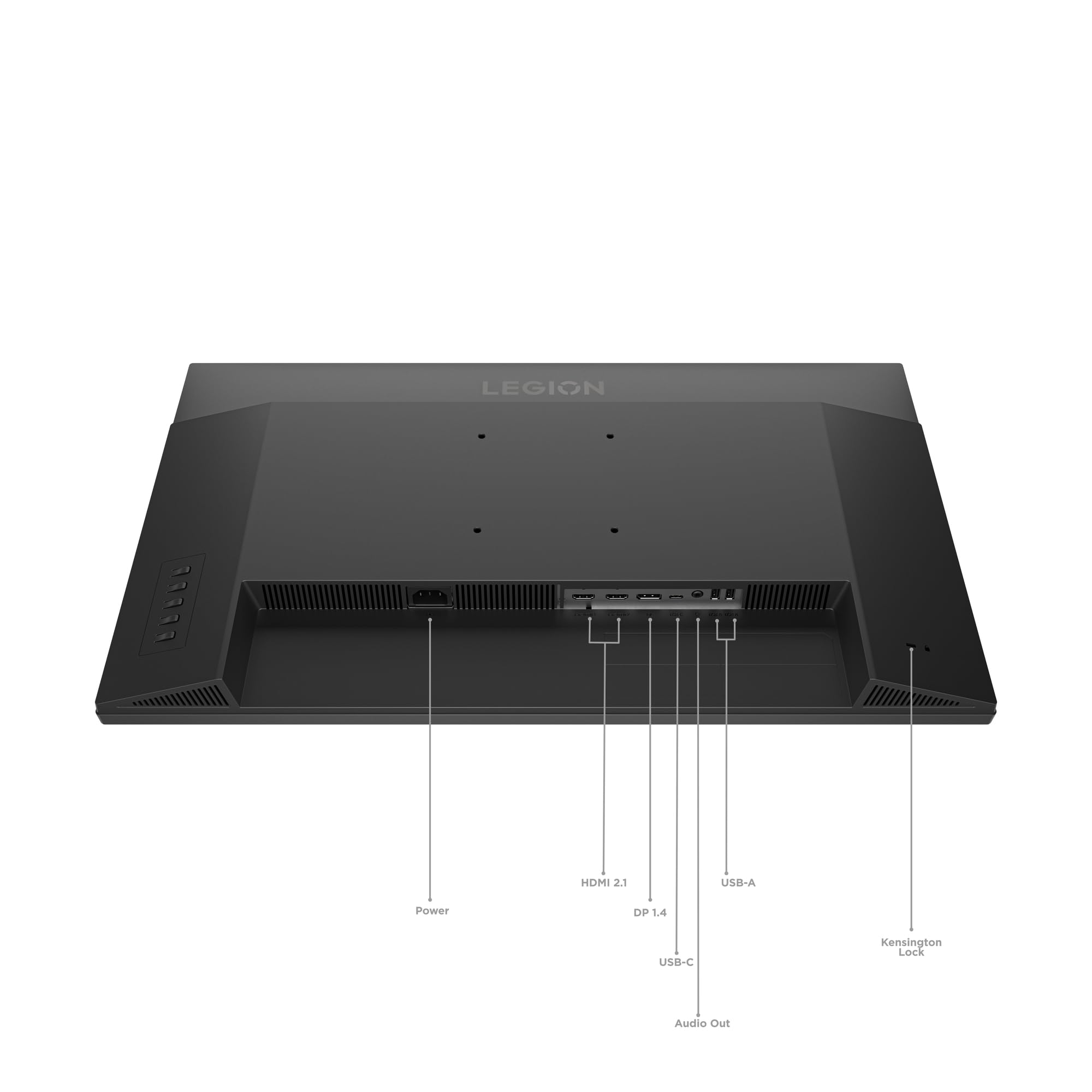 Lenovo Legion 27QD-10 | 27" QHD WLED Gaming Monitor | 2560x1440 | 16:9 | 240Hz | 0.5ms Reaktionszeit | USB-C | HDMI | USB-A | Jack 3.5mm | IPS-Panel | Standfuß | TÜV | schwarz | 5.6 kg 8