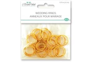 Multicraft Imports WB200AWedding Rings 3/4" 24/Pkg-Gold (WB200A)