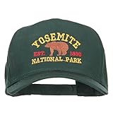 Yosemite National Park Gold Embroidered Cap - Green OSFM