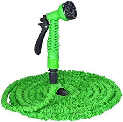 Fhede New Garden Hose 25ft/50ft/75ft/100ft/125ft /150ft Flexible Expandable Expanding Garden Hose Expandable Water Pipe Lightweight Collapsible Hose for Watering and Car Washing (125FT, Green)