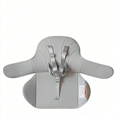 High Chair Pad - Easy Use Highchair Cushion, Soft Cover with 3-5 Point Harness for Baby, Padded Back Cover, Grey